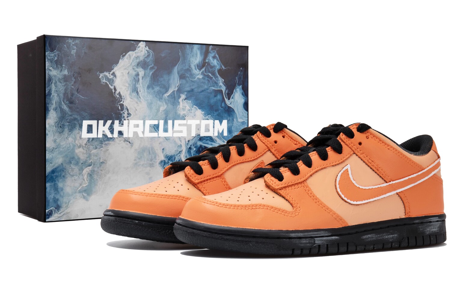 

Кроссовки Nike Dunk Skateboarding Shoes Unisex Low-top Black/orange, черный
