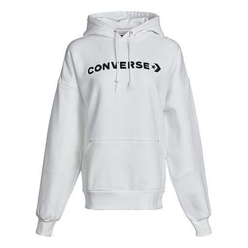 

Толстовка Converse Classic Logo Athleisure Casual Sports Fleece Lined Hoodie White 10021657-A02