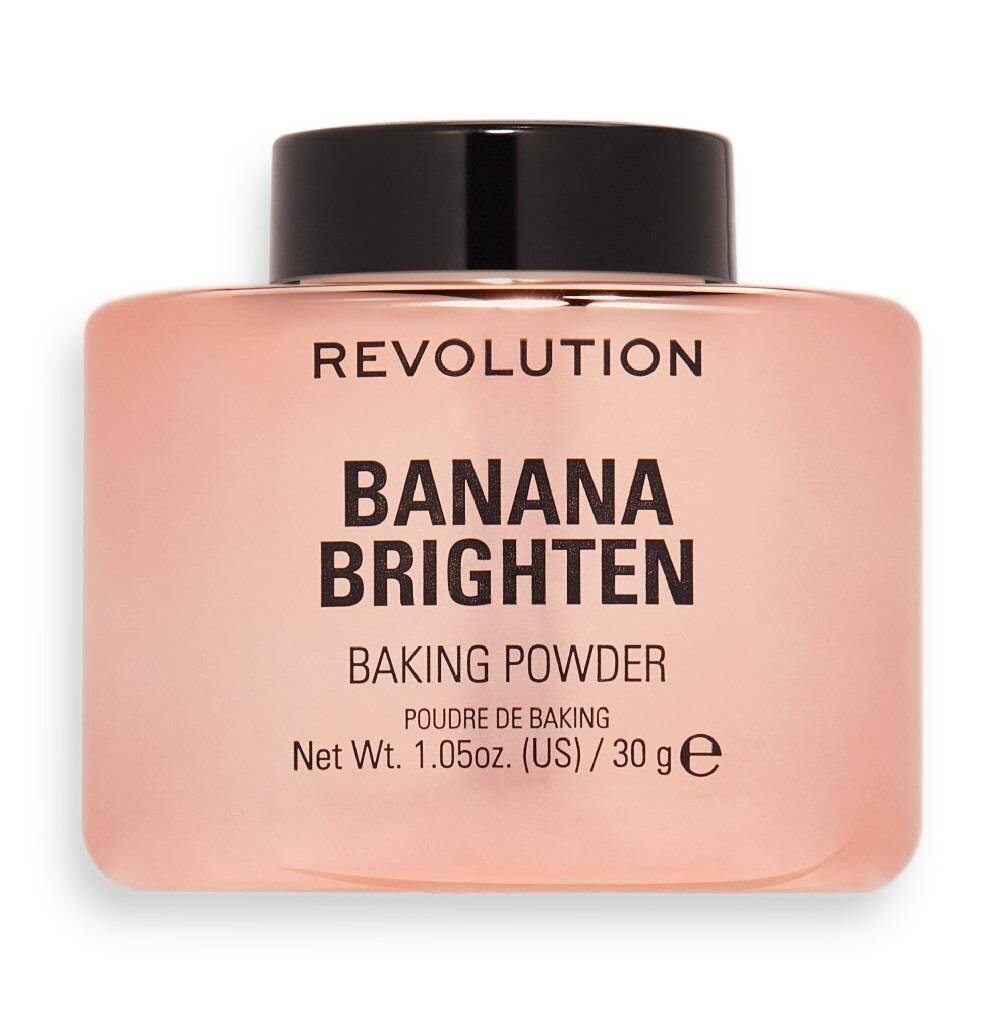 

Makeup Revolution, Разрыхлитель, осветляющая рассыпчатая пудра для лица, Banana Brighten, 30 г