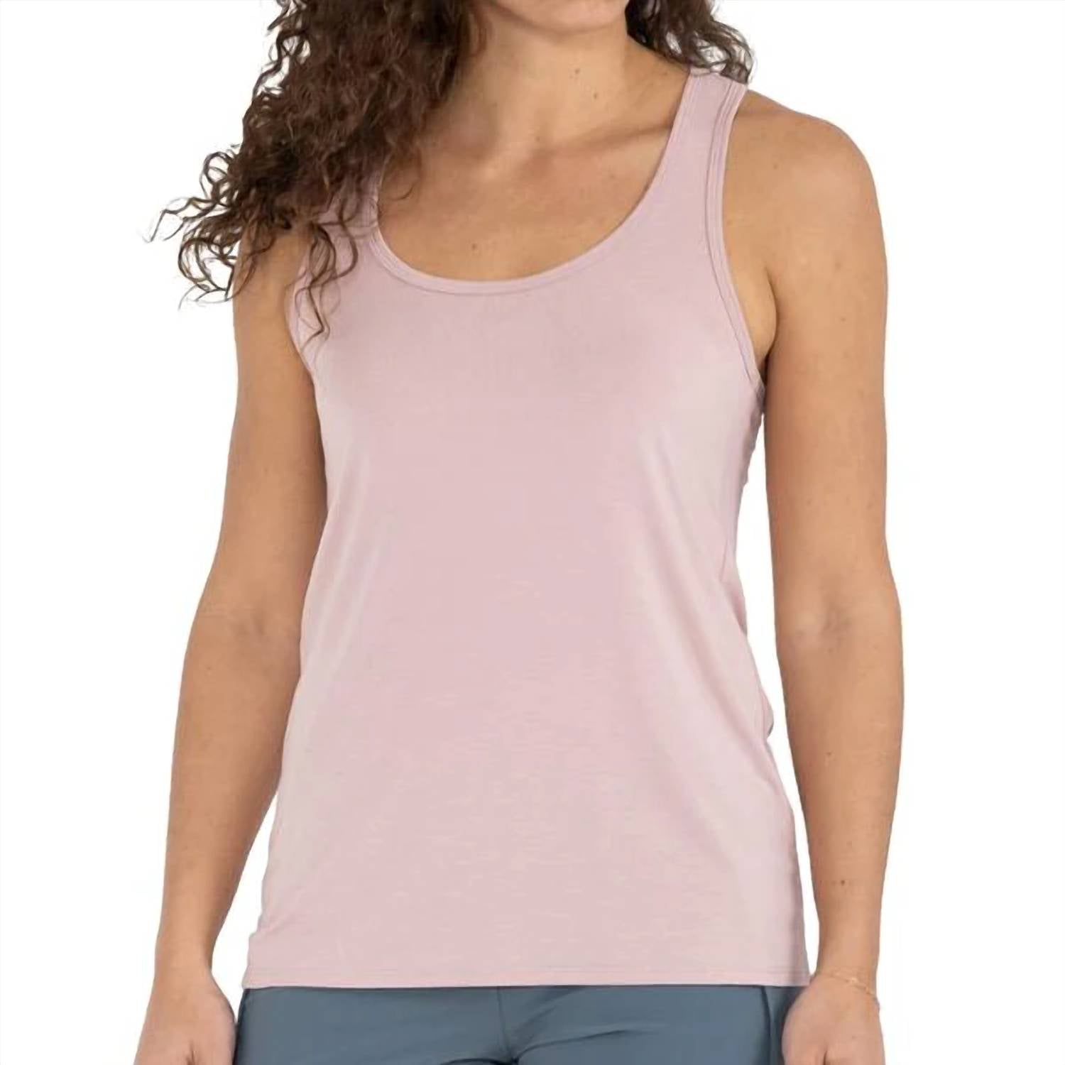

Женская майка-борцовка Bamboo Racerback в цвете Harbor Pink FREE FLY