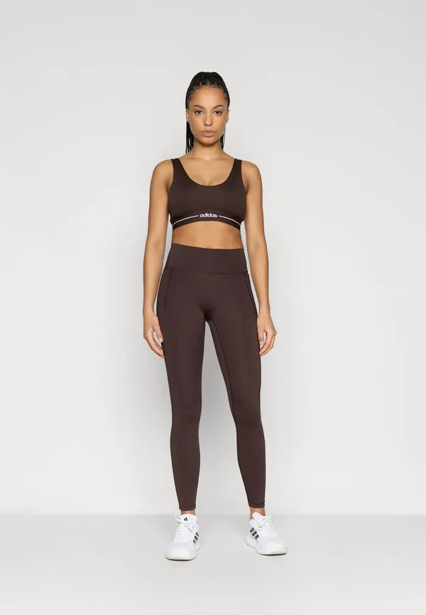 Спортивный бюстгальтер q1 hyg ls средней поддержки Adidas Performance, Aurora Coffee — фото 2