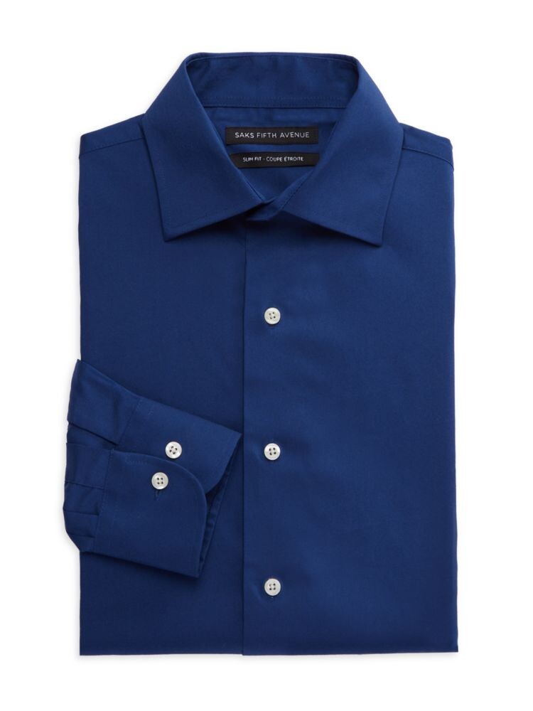 

Классическая рубашка узкого кроя Saks Fifth Avenue, цвет Estate Blue