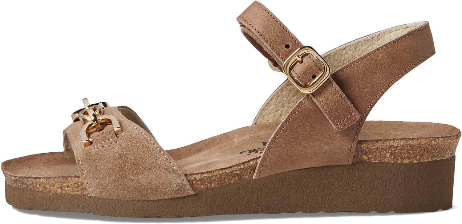 Босоножки Aubrey Naot, цвет Almond Brown Suede/Oily Bark Nubuck — фото 4
