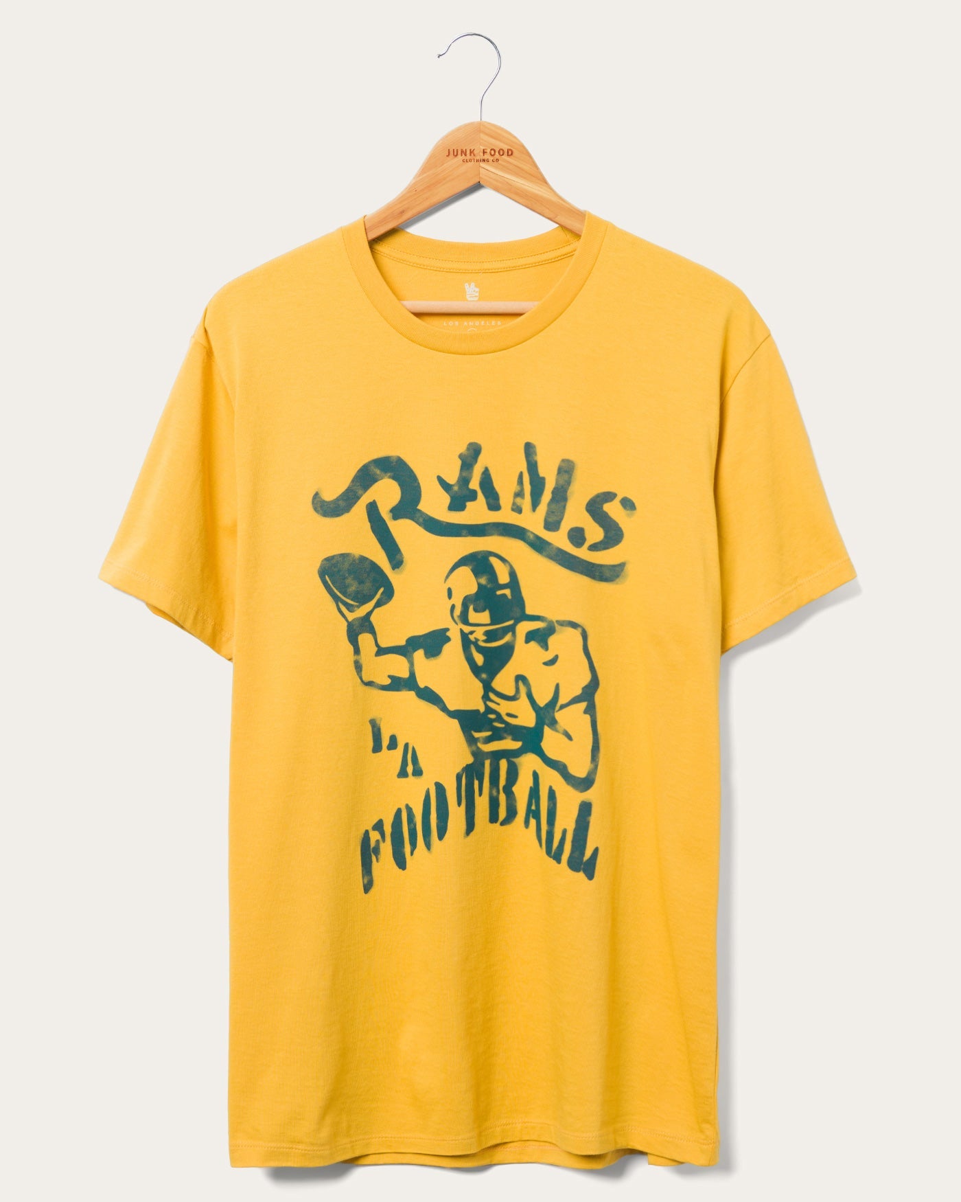 

Футболка фаната франшизы Rams NFL Junk Food Clothing, цвет mustard