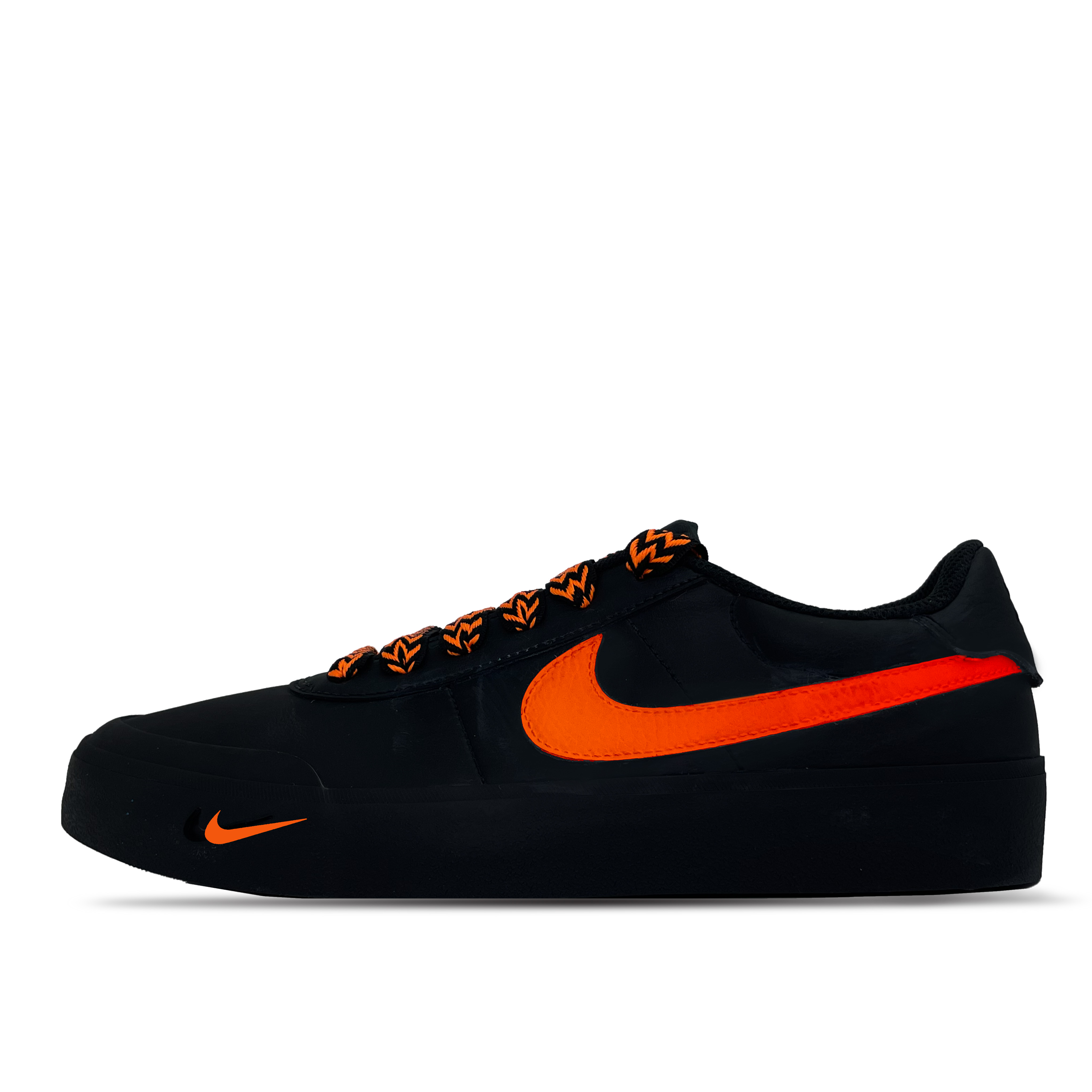 

Nike Кроссовки Court Shot Utarashi Slip Slip Low Top для скейтбординга, мужские, черно-оранжевые