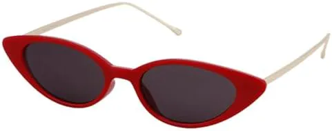 

Маленькие солнцезащитные очки для женщин, модные, винтажные, ретро, ​​узкие, тонкие, в металлической оправе, солнцезащитные очки UV400 для женщин MTZJH, C6