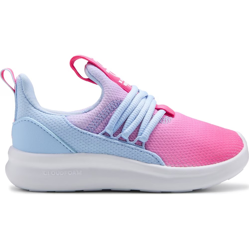 Детская обувь без шнурков Adidas lite racer adapt 7.0 для маленьких/больших детей, розовый/синий — фото 2