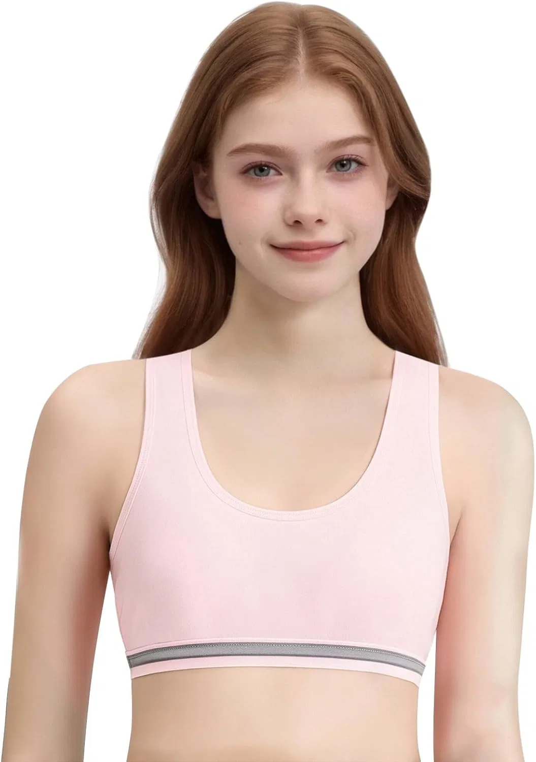 Спортивный топ для девочек, хлопковая смесь, Pink #1