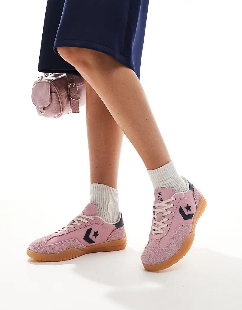 Кроссовки Run Star Ox розового и темно-синего цветов Converse — фото 2