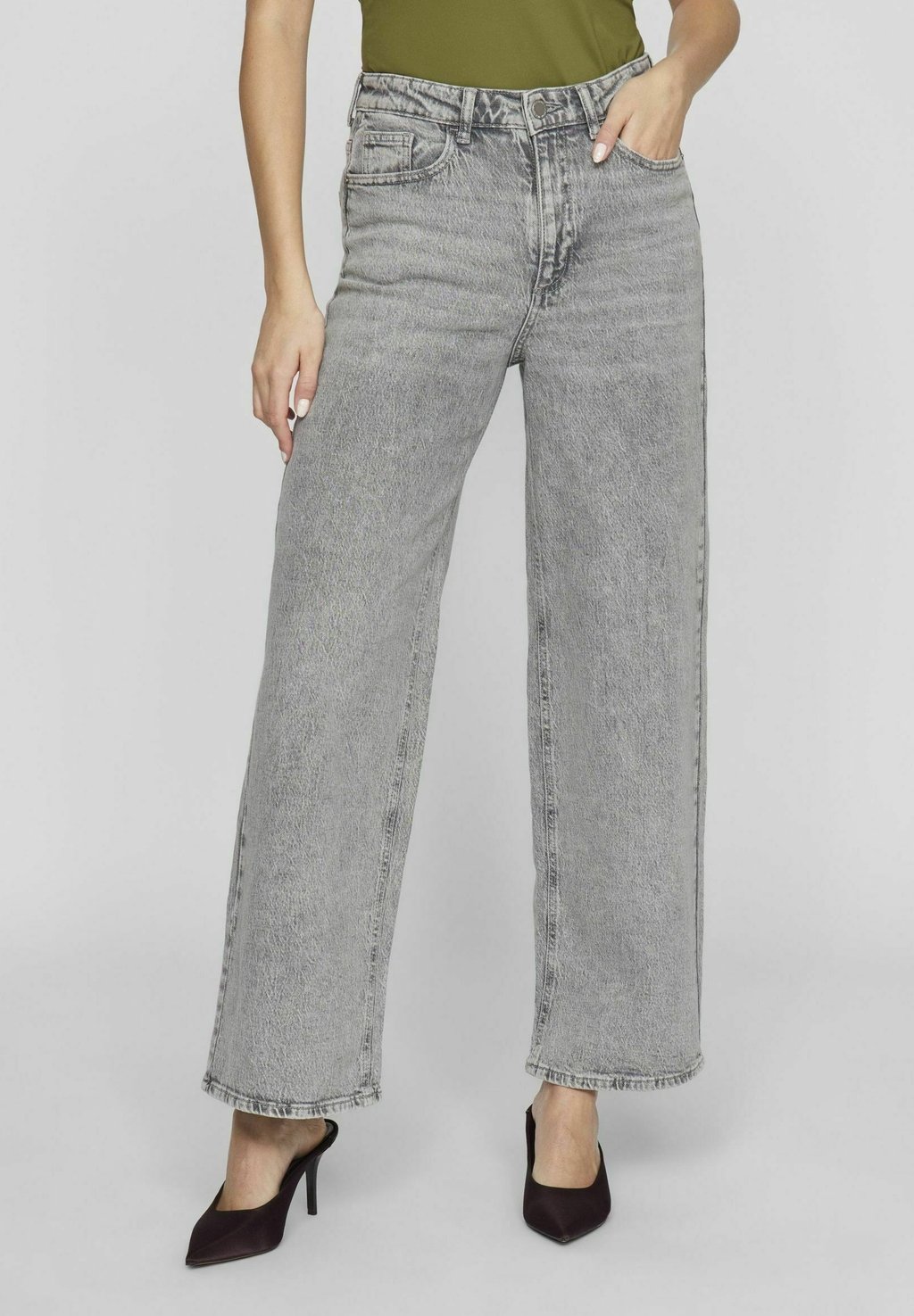 

Джинсы прямого кроя VILA, цвет Light Grey Denim