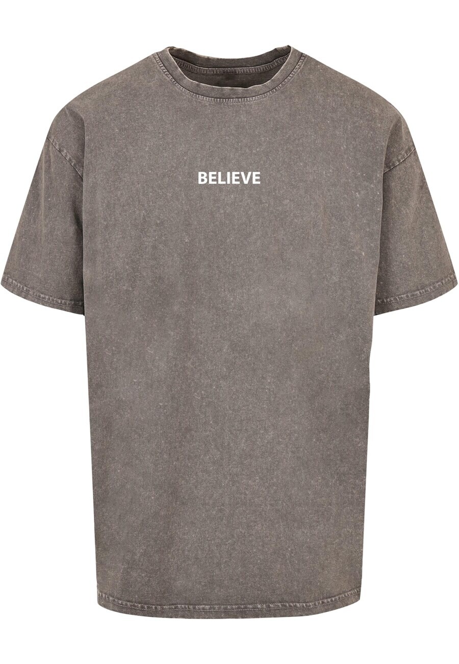 

Футболка Merchcode BELIEVE FRONT, серый деним