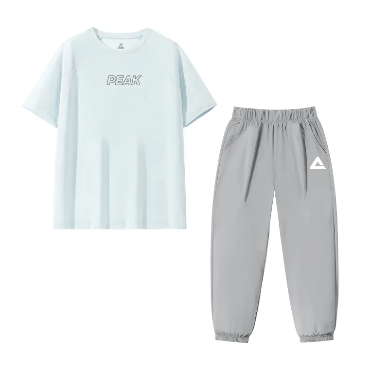 Детский спортивный костюм PEAK Light Blue Hollow Gray