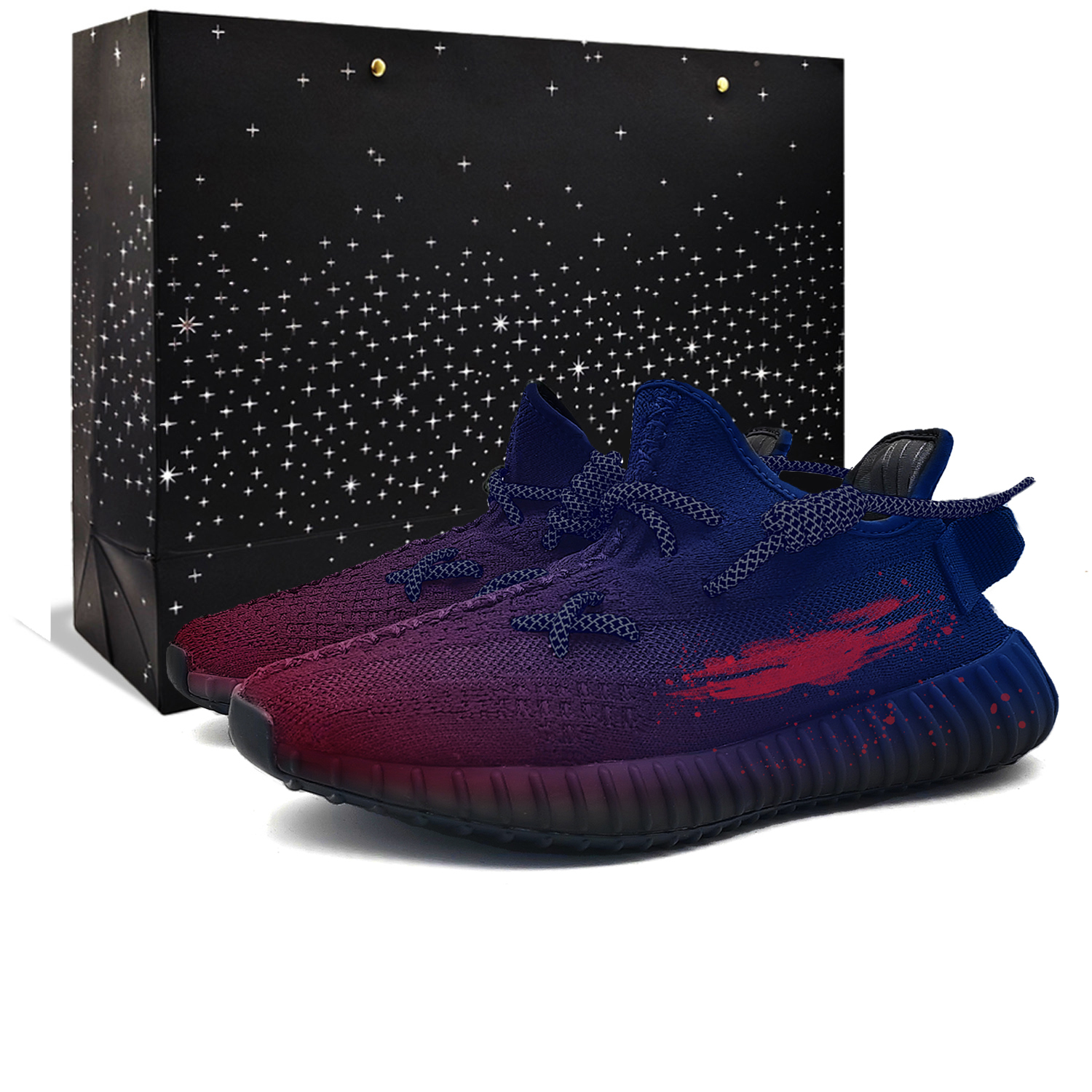 

Yeezy Boost 350 V2 Nebula Wander - износостойкие, дышащие низкие повседневные кроссовки унисекс Adidas Originals, темный красный