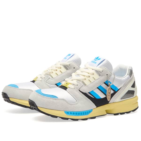 Zx 8000 mig кроссовки Adidas, ftwr белый, lucid aquamarine & powder желтый — фото 2