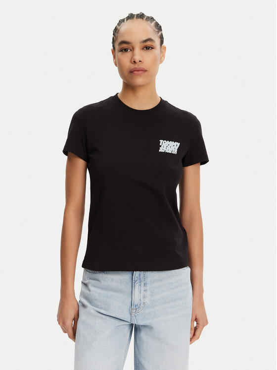 

Футболка обычного кроя Bubble DW0DW21338 Tommy Jeans, черный
