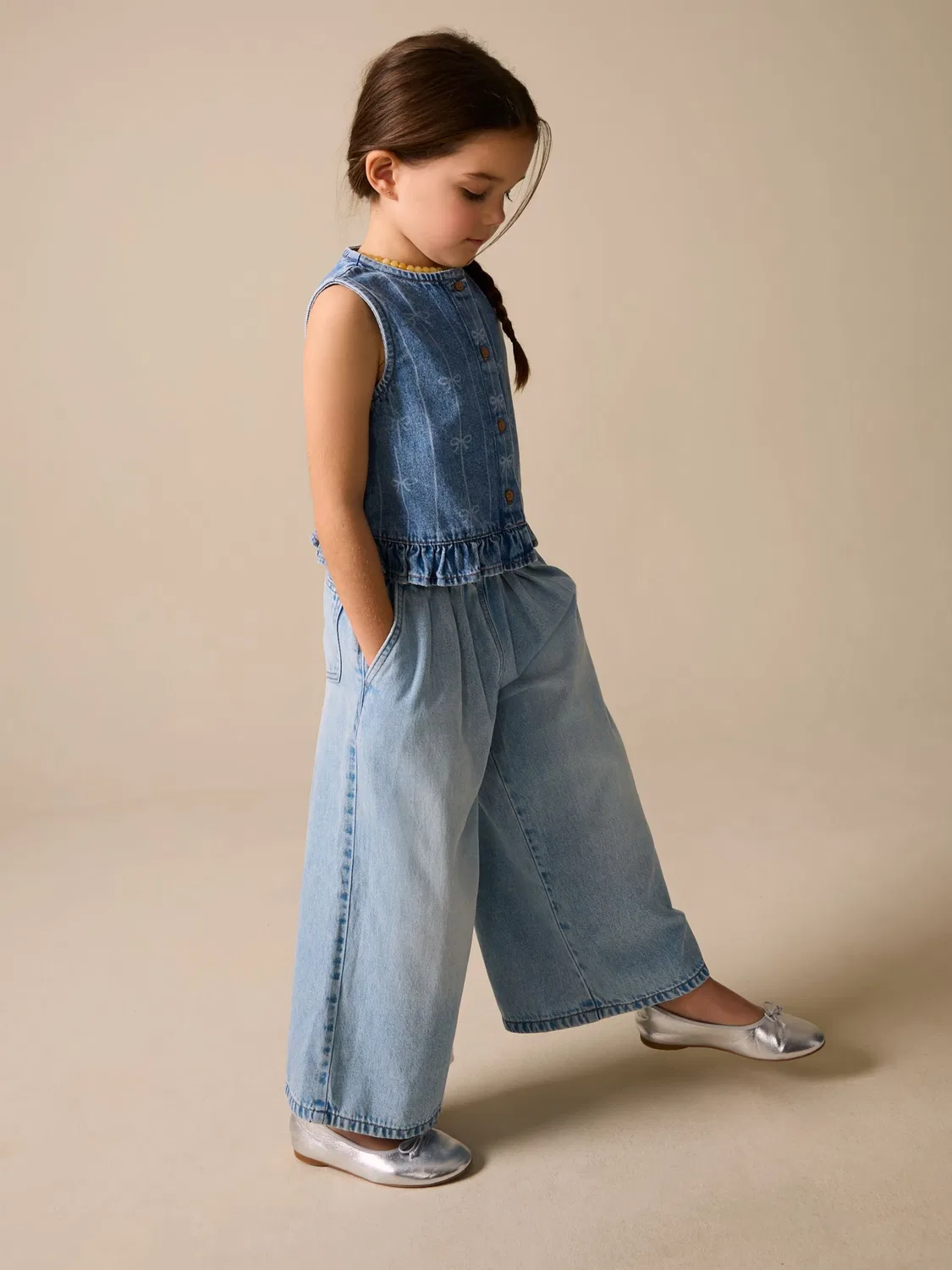Жилет Next, Blue Denim/Light Blue — фото 4