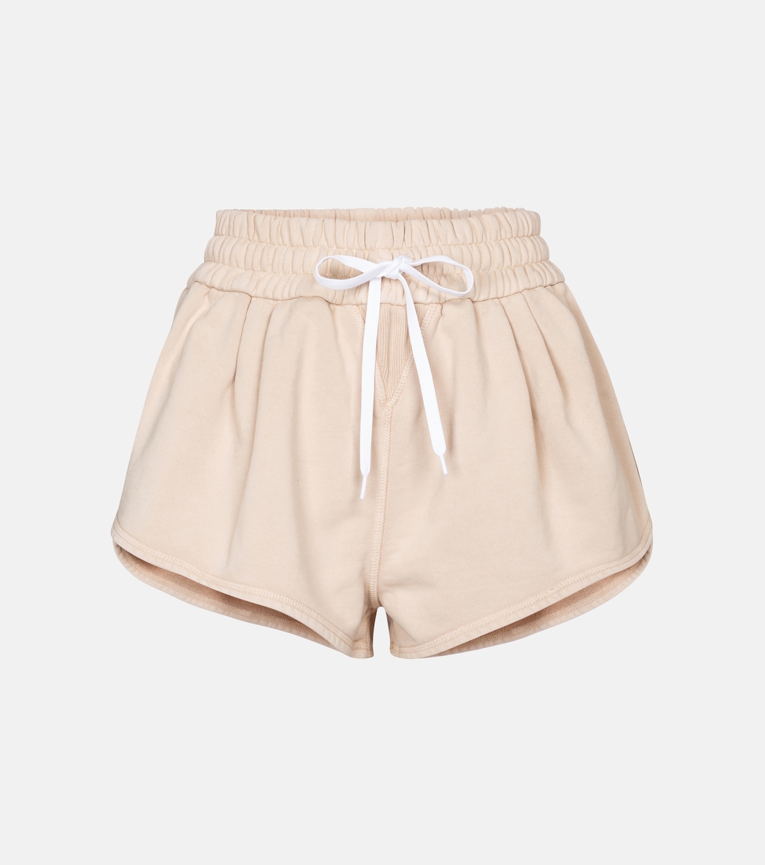 

Шорты из хлопкового джерси Miu Miu, Sabbia