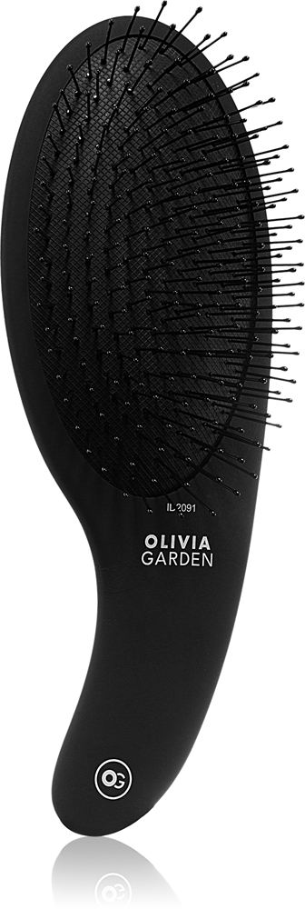 

Расческа для волос Black Label Curved Board с нейлоновой щетиной для легкого расчесывания Olivia Garden, black