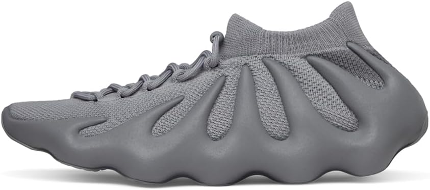 Мужские кроссовки adidas Yeezy 450 на шнуровке, серый — фото 2