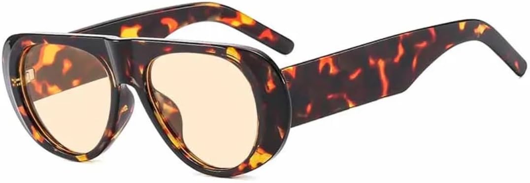 

Солнцезащитные очки с защитой UV400 | Большая оправа, линзы конфетных цветов | Для женщин и мужчин, для занятий спортом на открытом воздухе и вождения DSVIGF, Leopard Tea