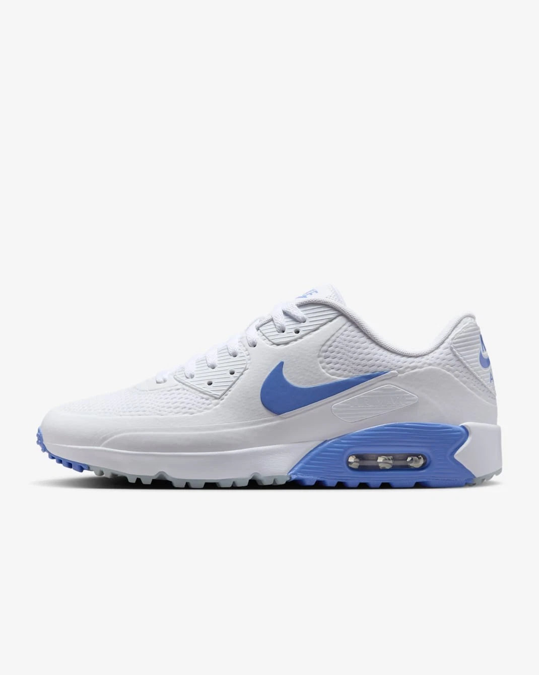 Мужские кроссовки Nike Air Max 90 G HV9305-100, белые с синим рисунком, модель DWA2755 — фото 2
