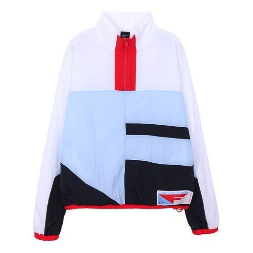 

Куртка Nike As M Nk Flight Jacket Half Zipper Colorblock White, белый