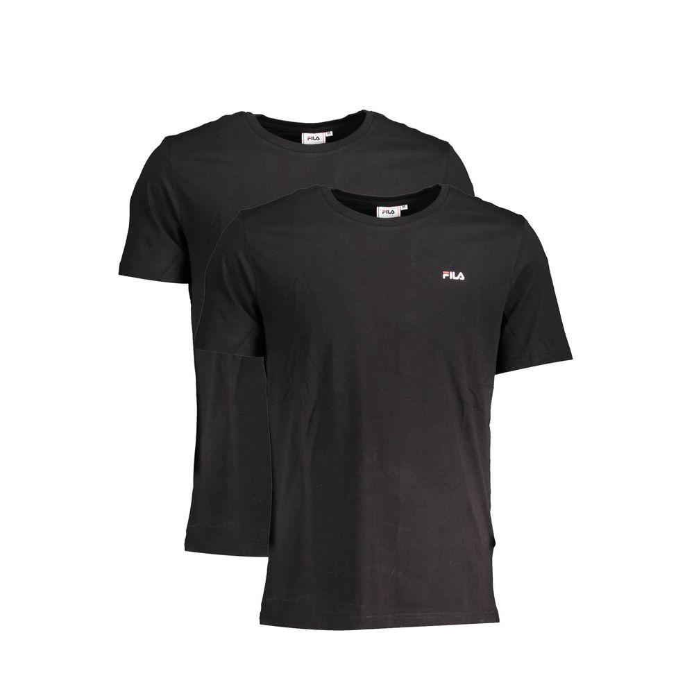

Черная хлопковая мужская футболка Fila