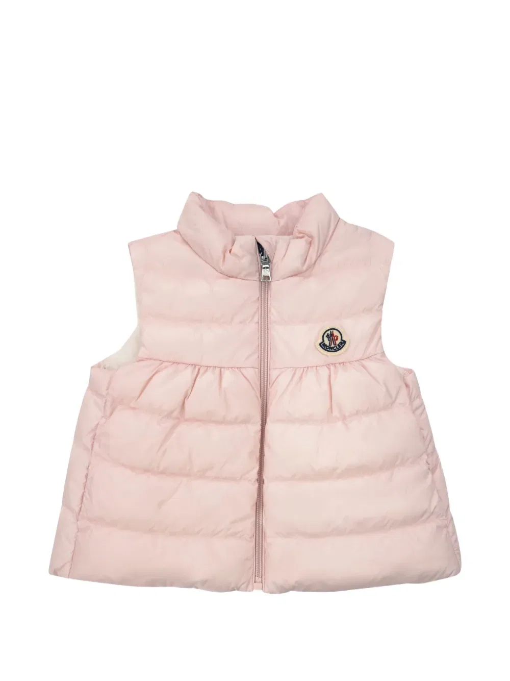 Утепленный жилет Hiva на молнии Moncler Enfant, розовый
