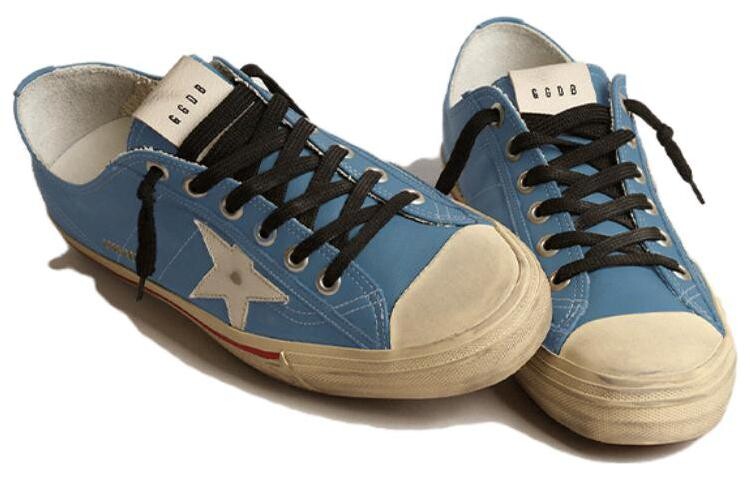 Кроссовки Golden Goose V-Star Skateboarding Shoes Men Low-top Blue, синий — фото 3