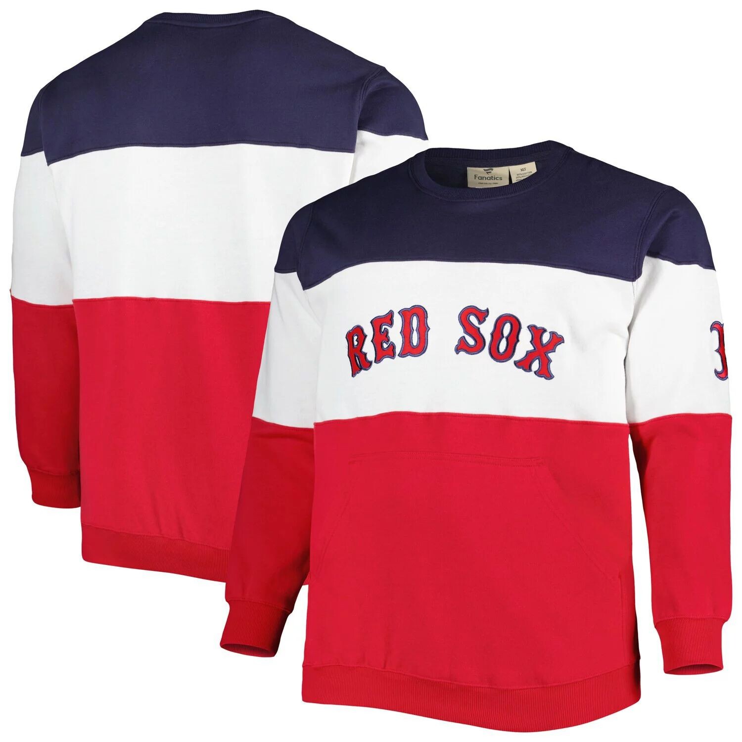 

Мужской темно-синий/красный пуловер Boston Red Sox Big & Tall свитшот