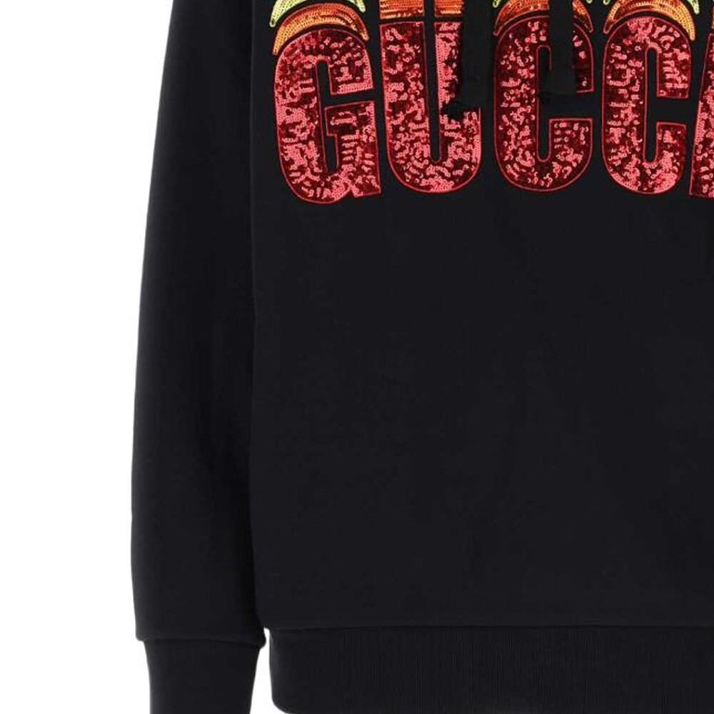 Толстовка Gucci классическая, женская, черная — фото 3