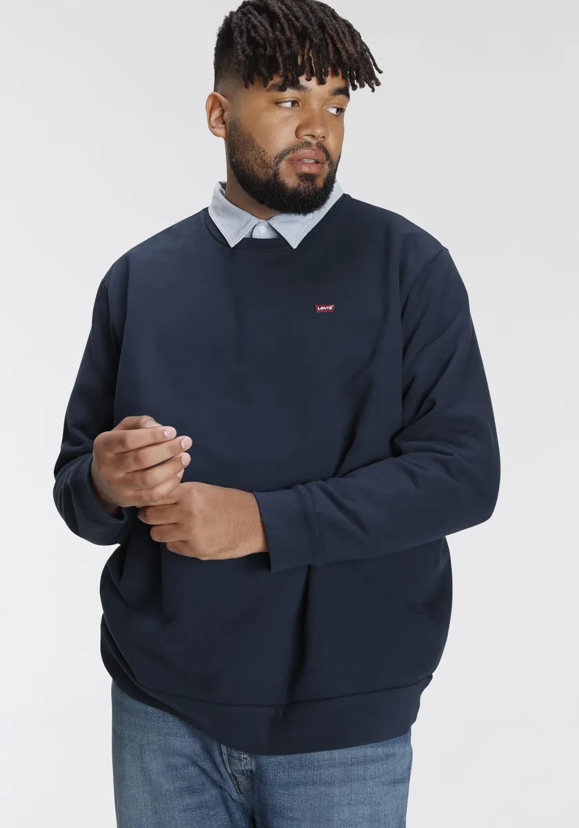 Толстовка Levi's Plus "BIG ORIGINAL HM CREW" с логотипом в виде крыла летучей мыши, цвет морской волны — фото 2