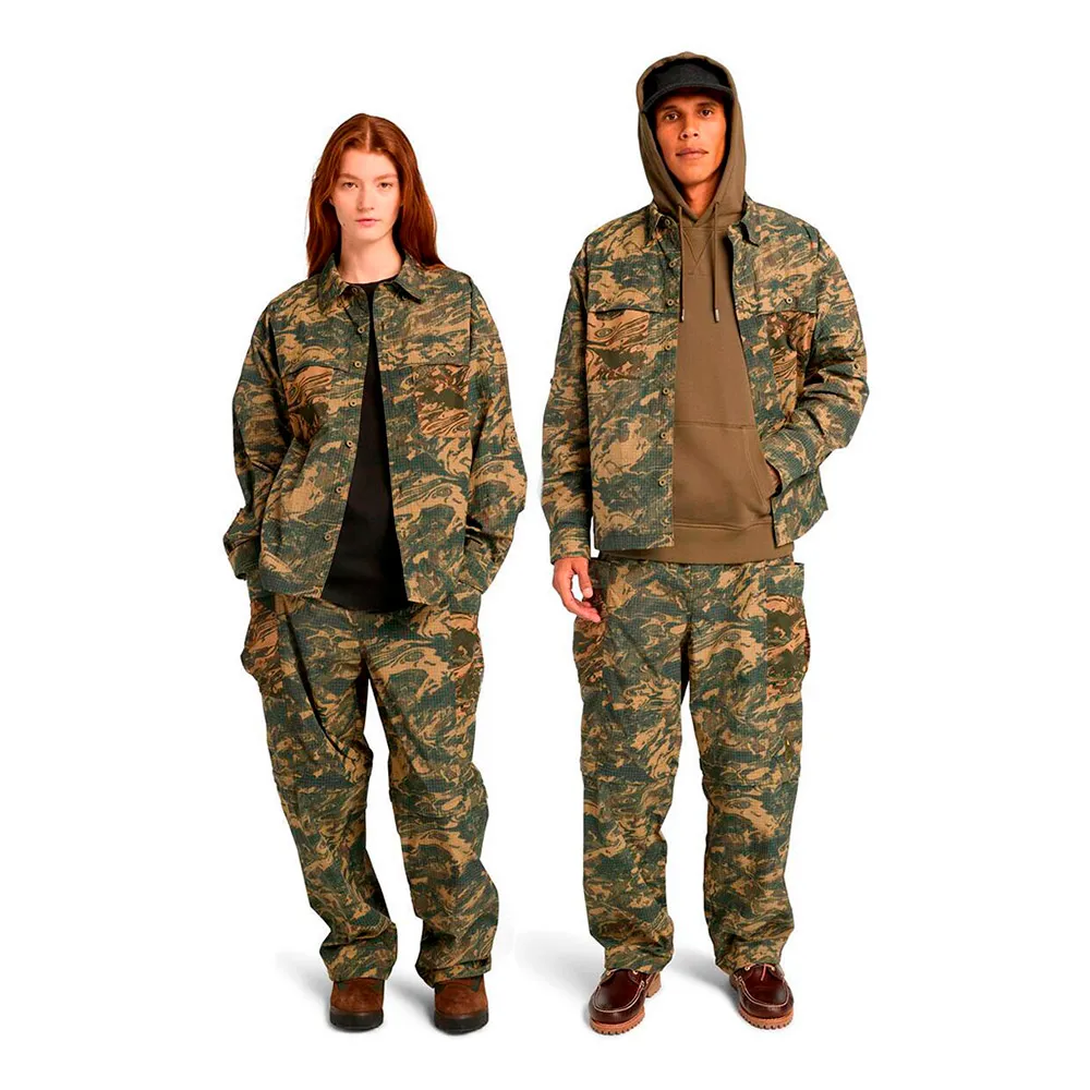 

Рубашка с длинным рукавом Timberland WWES Camo, зеленый