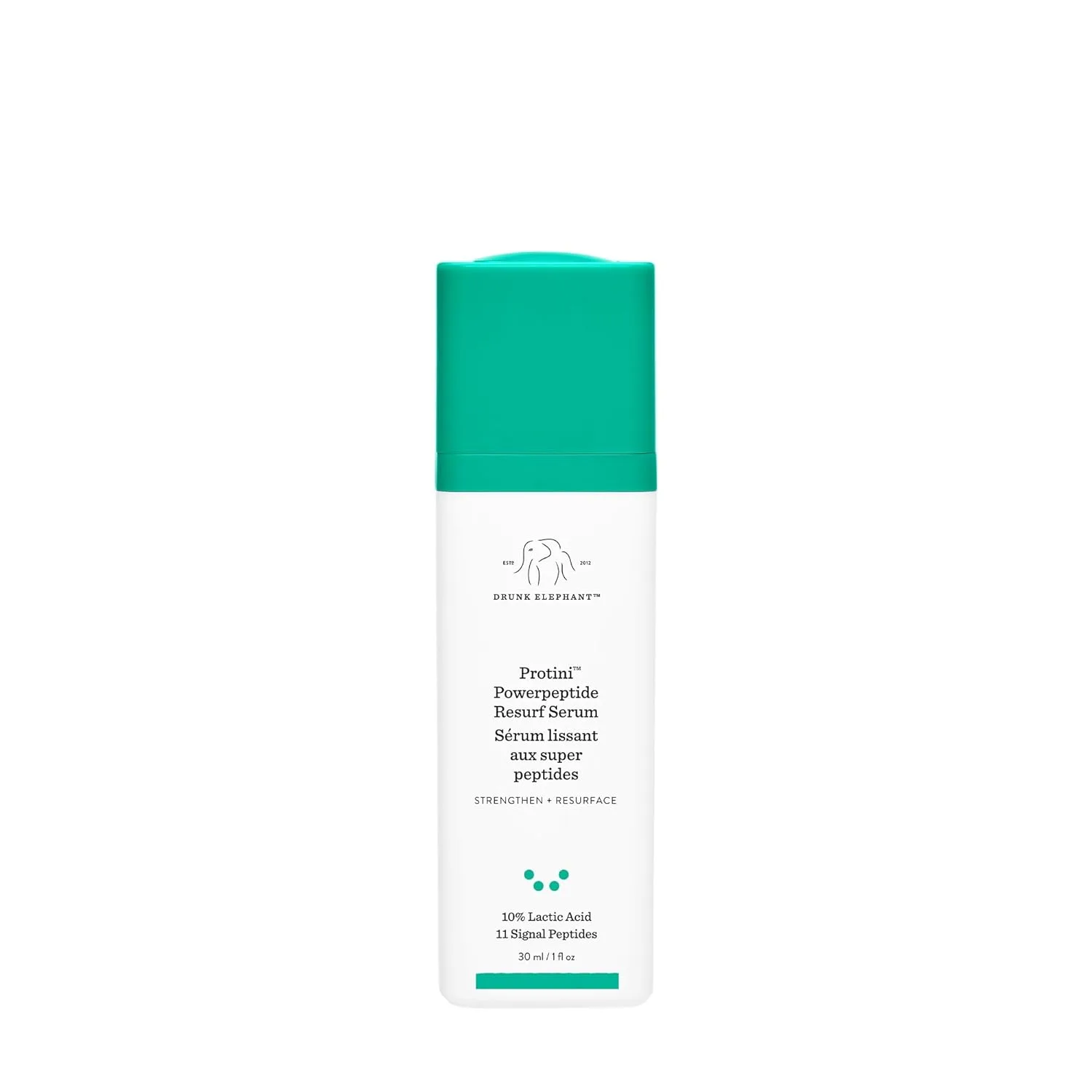 Сыворотка Drunk Elephant — Protini Powerpeptide Resurf Serum, - с молочной кислотой AHA для обновления кожи, без, 30 мл
