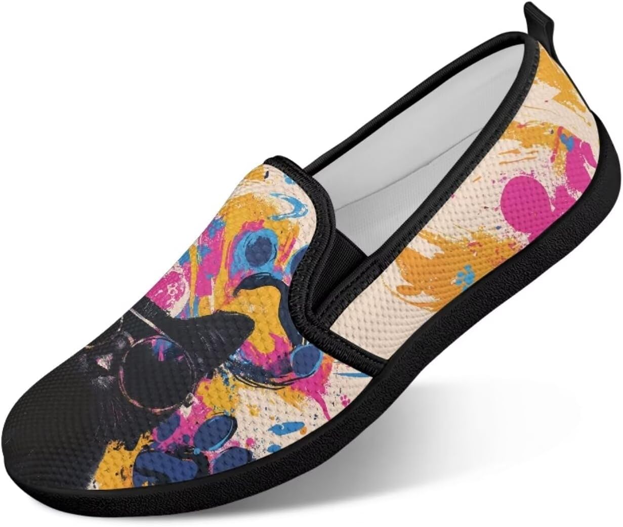 

Мужские прогулочные кроссовки без шнурков, удобные, модные, повседневные кроссовки, дышащая сетка, для фитнеса и тренировок, легкие, размеры США 4-9 Twousenru, черный