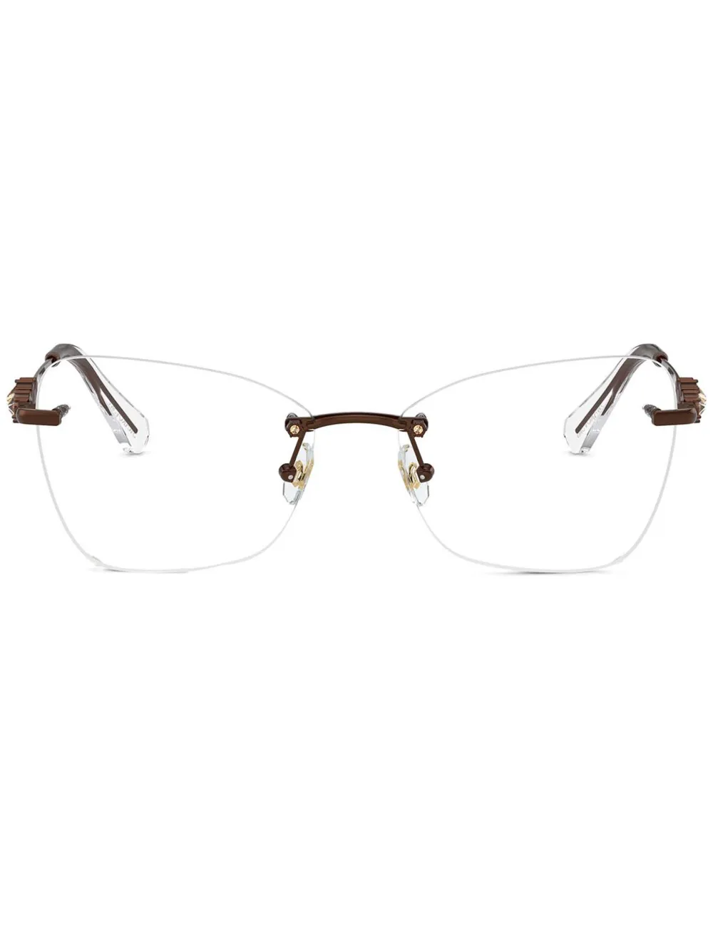 

Солнцезащитные очки в оправе 'бабочка' Swarovski, коричневый