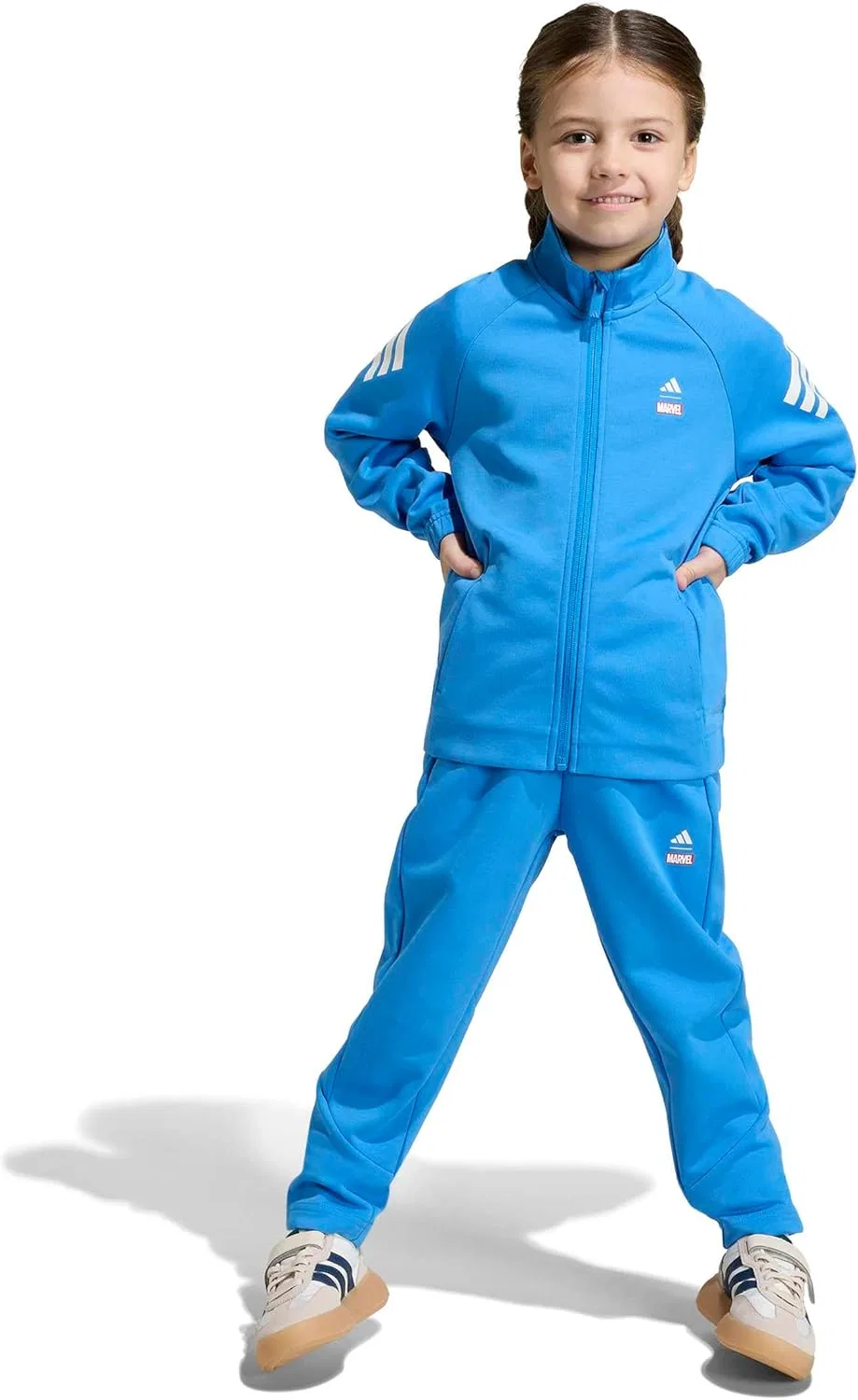 Детский спортивный костюм adidas Marvel Avengers, Ray Blue/Off White/Avengers
