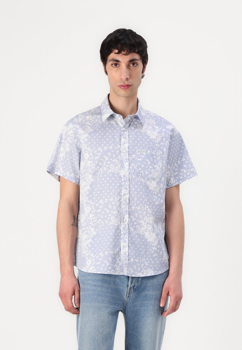 

Повседневная рубашка COLLAR SHIRT Guess Jeans, синий