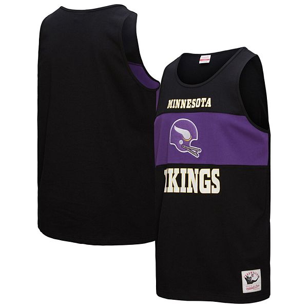 

Мужская черная футболка-майка Minnesota Vikings Retro Colorblock Mitchell & Ness