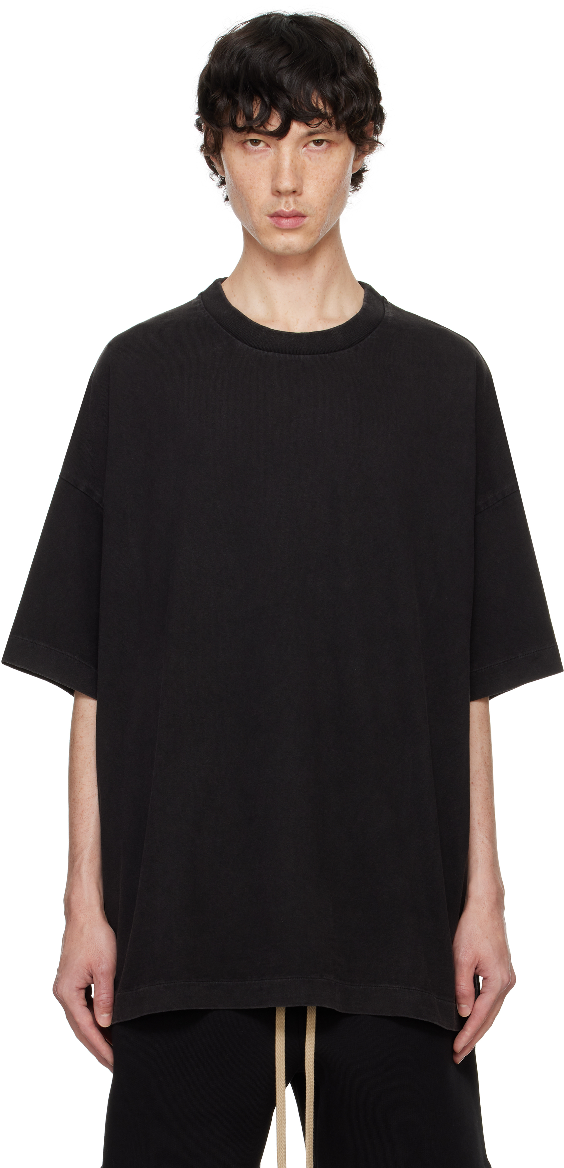 

Футболка из плотного хлопка Fear of God, черный