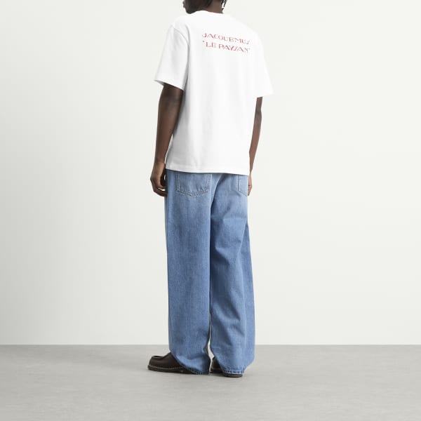 Коллекционная футболка с принтом Jacquemus, le payan print l бежевый — фото 4