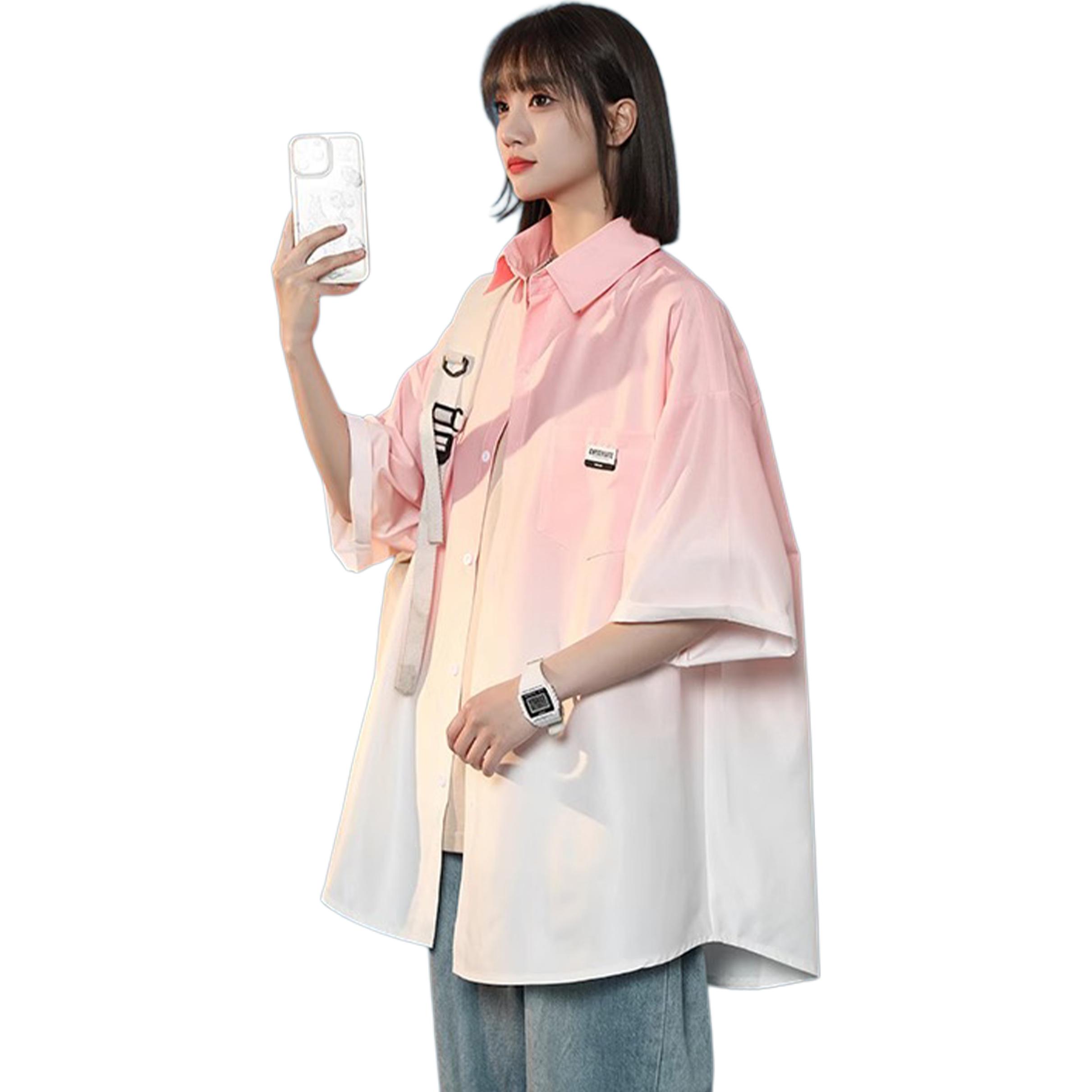 

Рубашка Unisex Lapel Moderate Hawaii ZIAREL, розовый