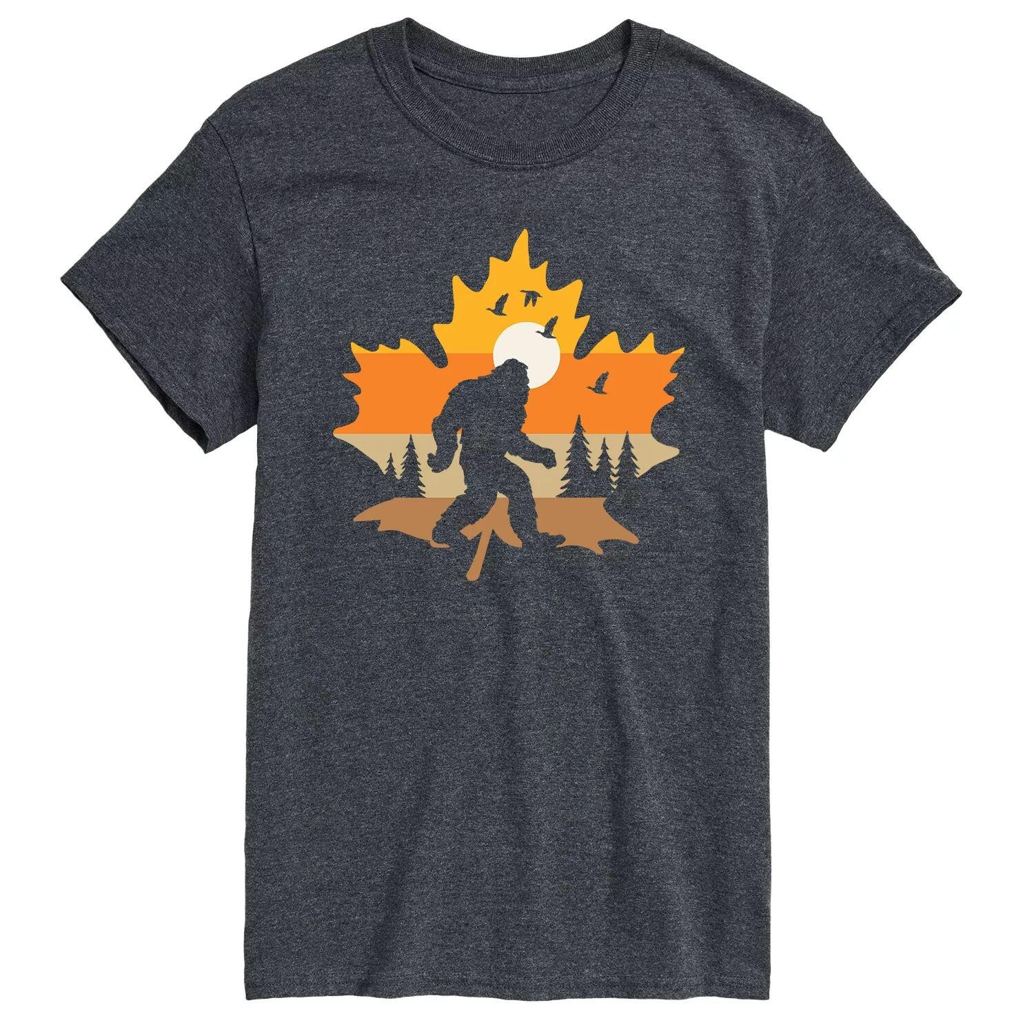 

Футболка Big & Tall Fall Sasquatch Leaf Licensed Character, серый