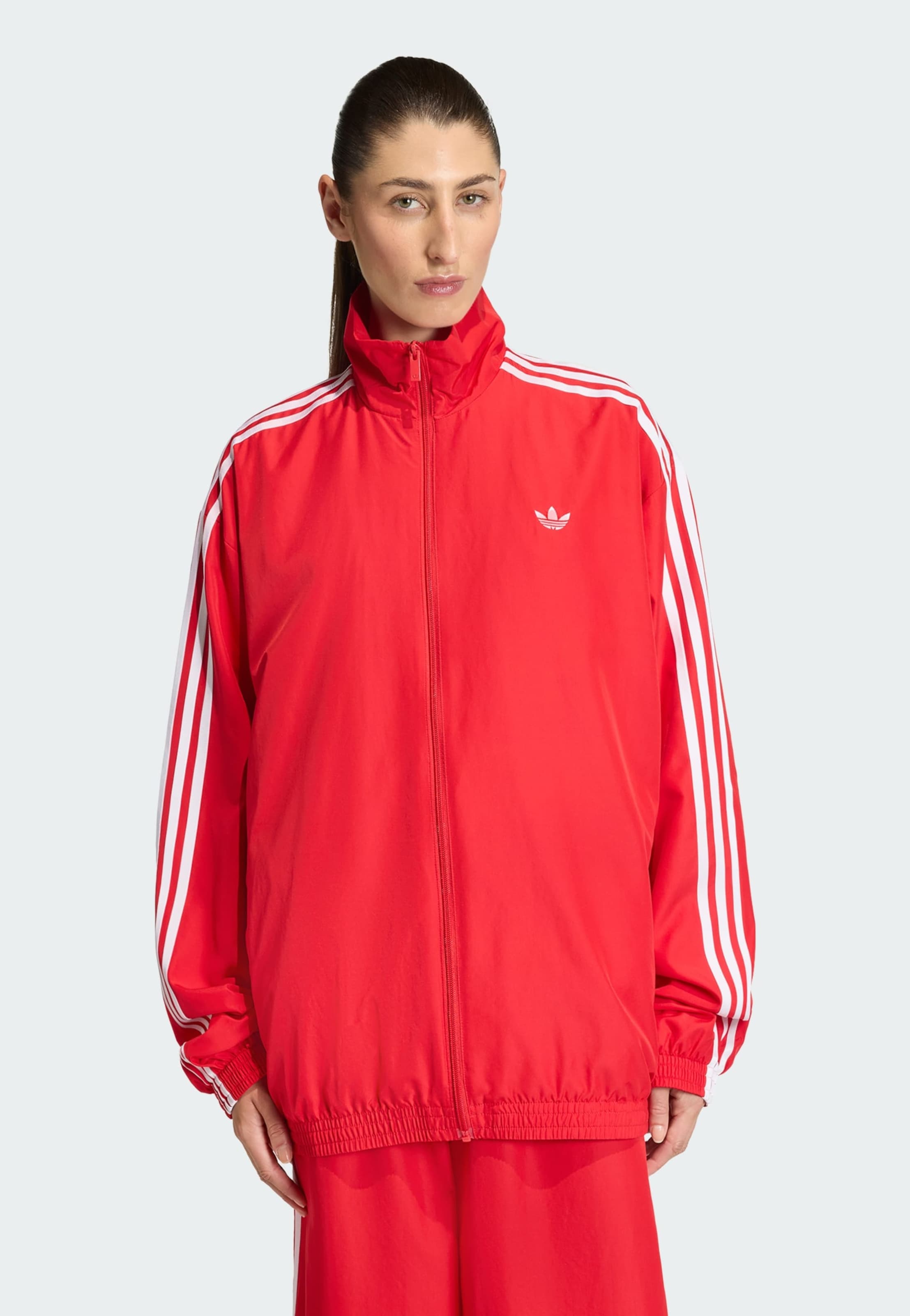 Adidas Originals Куртка межсезонная 'Firebird Adilenium' в красном цвете — фото 2