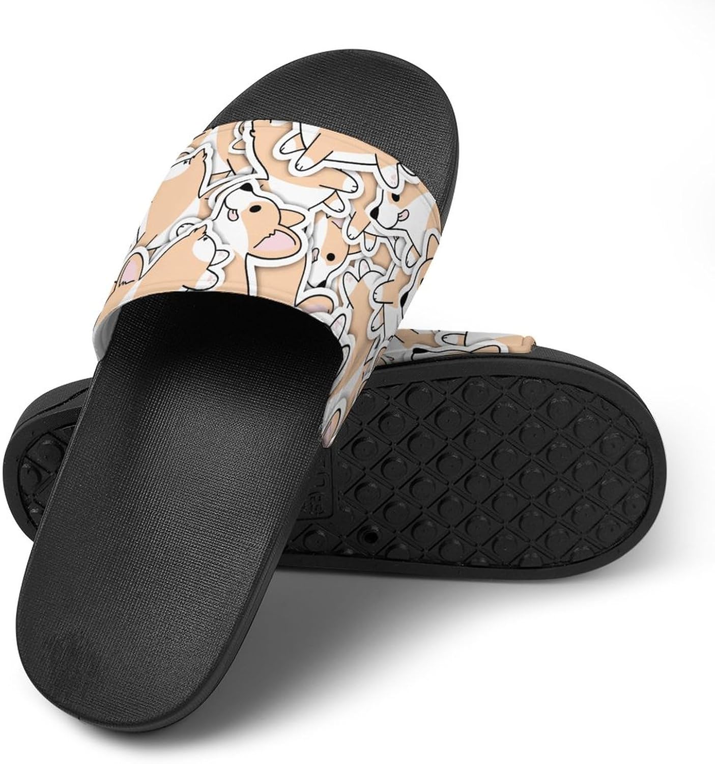 

Противоскользящие тапочки для ванной с милыми принтами коровы, мягкие шлепанцы для душа, удобные шлепки для душа, сандалии для плавания, пляжа, дома, общежития, для улицы, унисекс, для женщин и мужчин Jeireumteor, Corgis