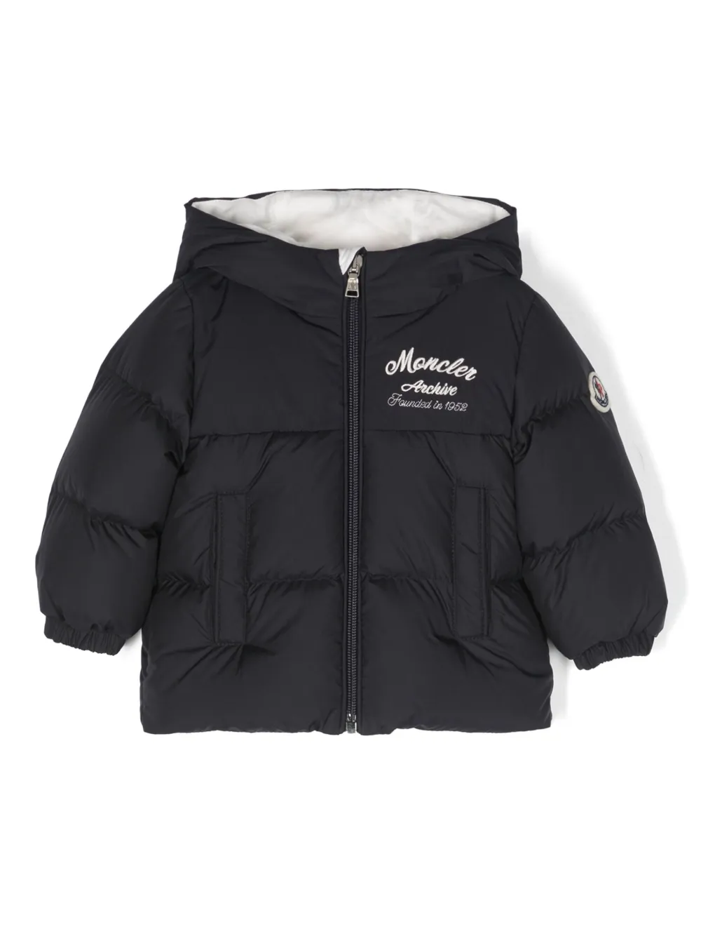 

Пуховик Joe с капюшоном Moncler Enfant, синий