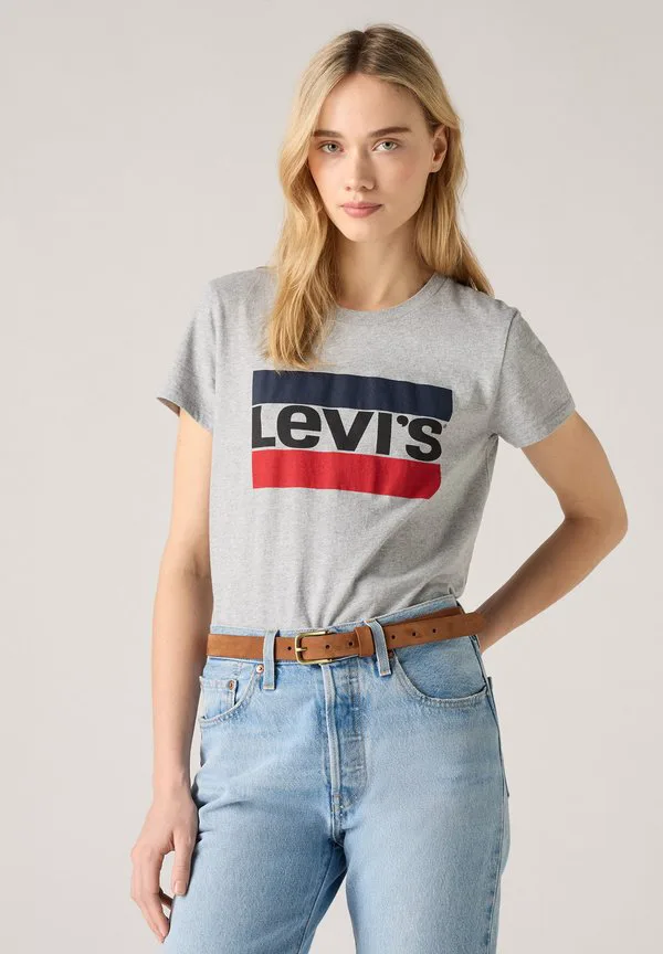 Идеальная футболка с принтом Levi'S, Heather Grey — фото 3