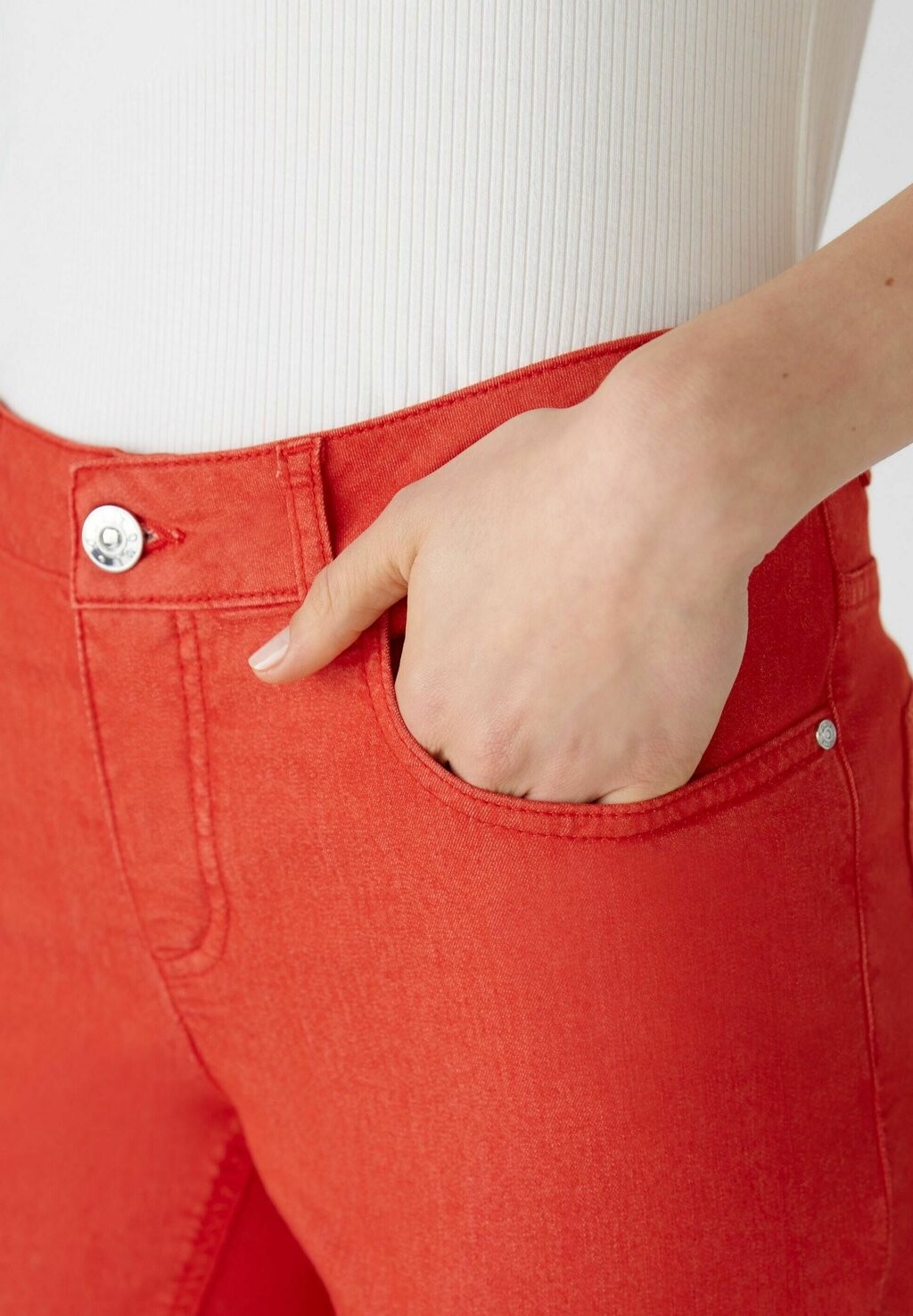 

Джинсы облегающие BAXTOR CROPPED MID WAIST Oui, красный