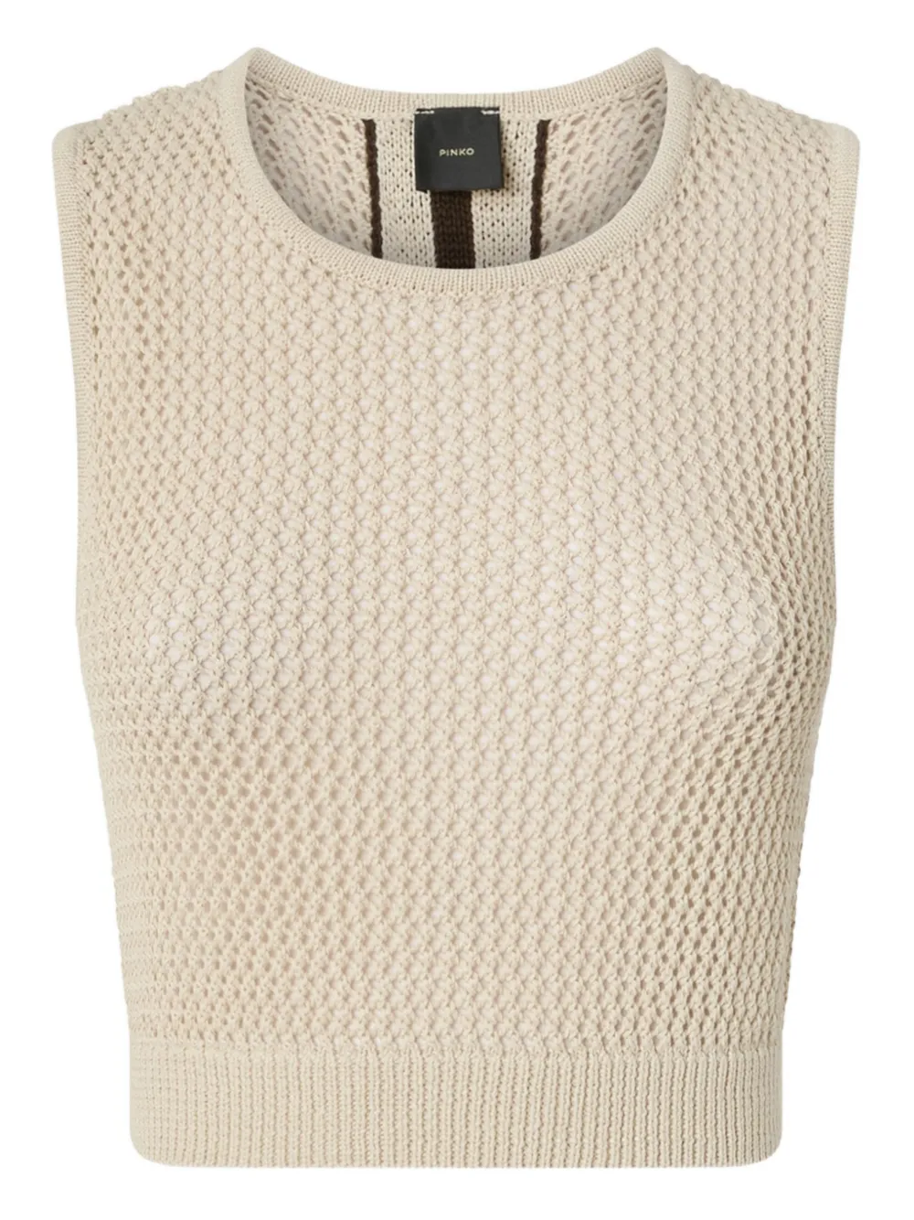 

Трикотажный топ без рукавов Pinko, бежевый