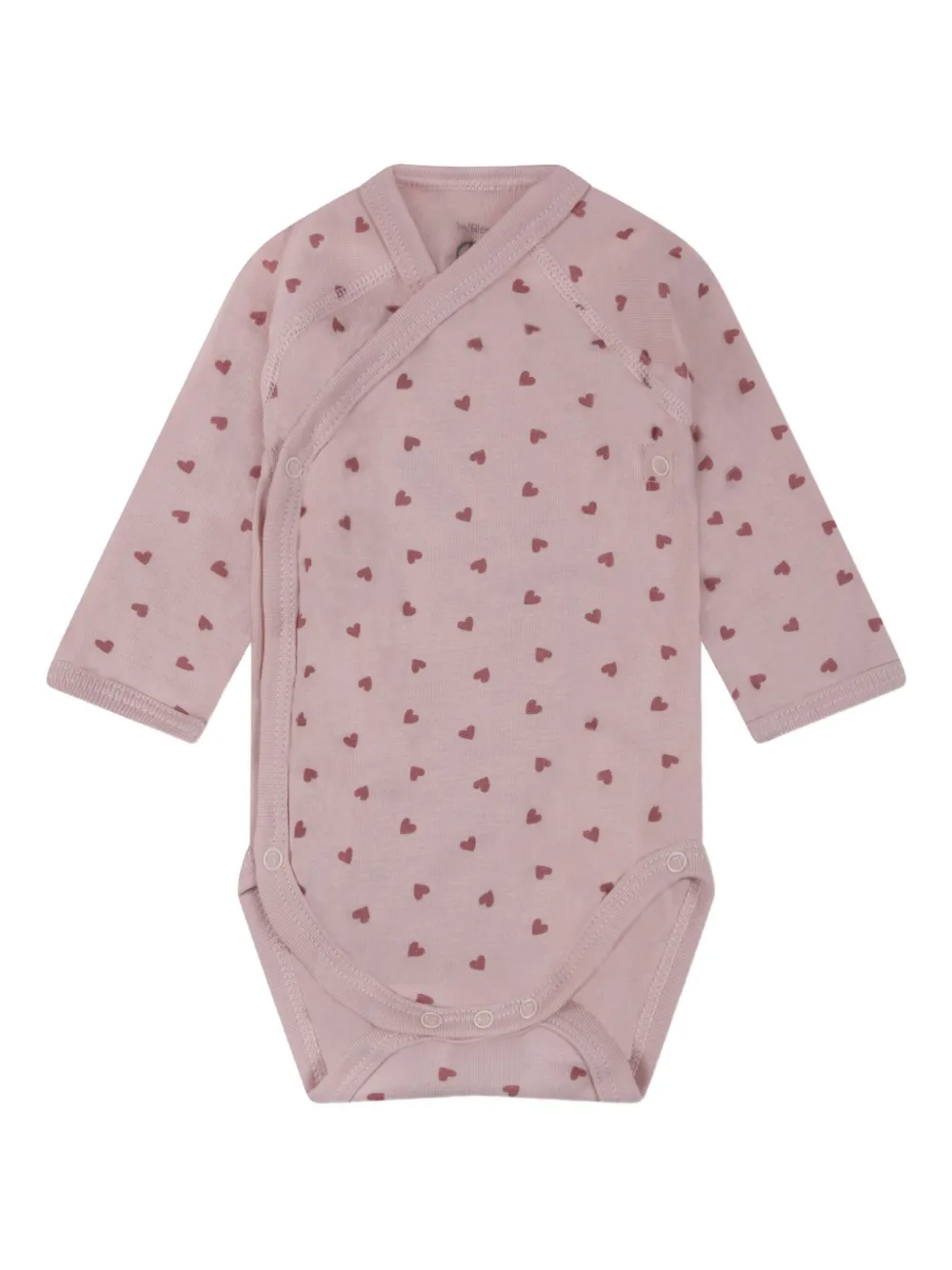 

Боди-обертки с принтом в виде сердца (комплект из трех) Petit Bateau, розовый